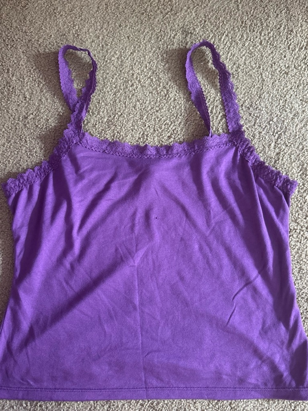 Lace-Trim Purple Women's Tank Cami